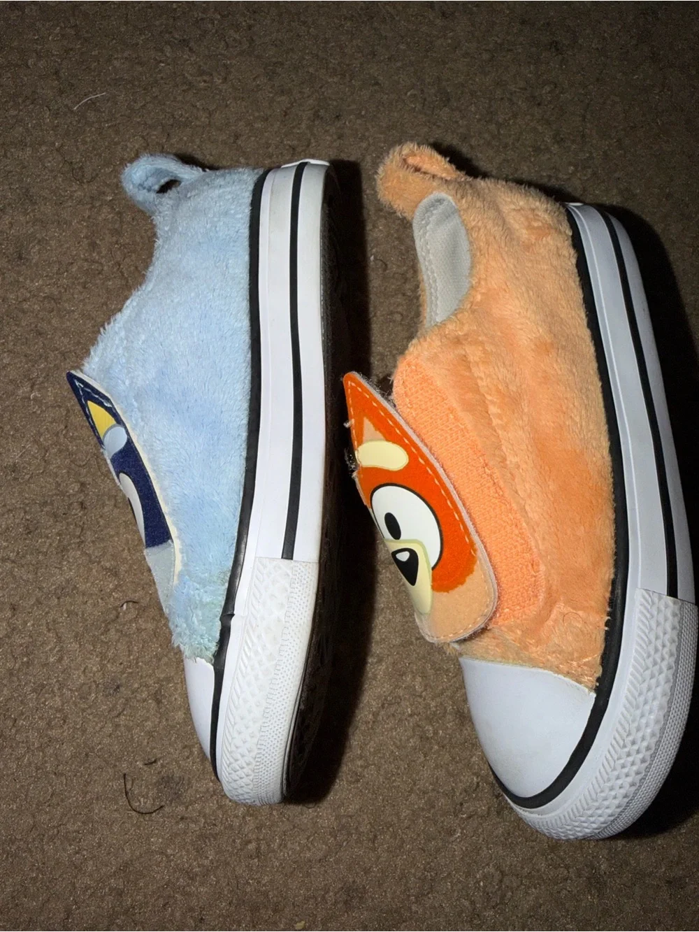 Bluey Converse All Star Kids' Blue & Orange Character Slip-On Shoes